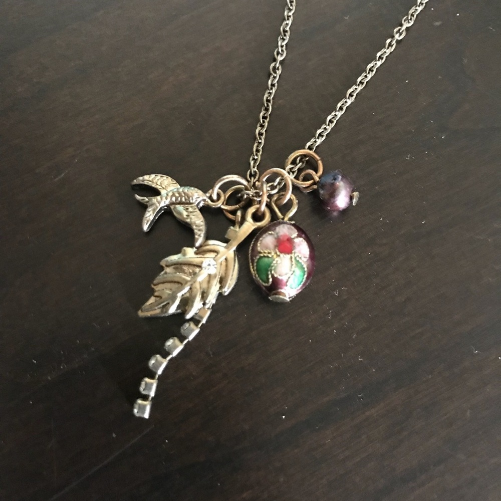 Purple Charm Necklace